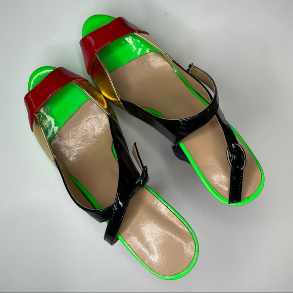 Multi Color Platform heels - Picture 4 of 6